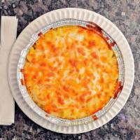 Four Cheeses · Baked mac and cheese, creamy mac and cheese sauce made from gruyere cheese, cheddar cheese, ...