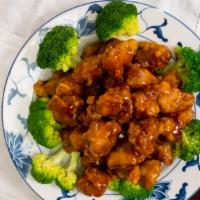 General Tso'S Chicken · Hot and spicy. Chunks of chicken fried to crispy sautéed with our chef's special hot pepper ...