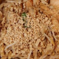 Pad Thai · Thai style noodles, serve with crushed peanut on top.