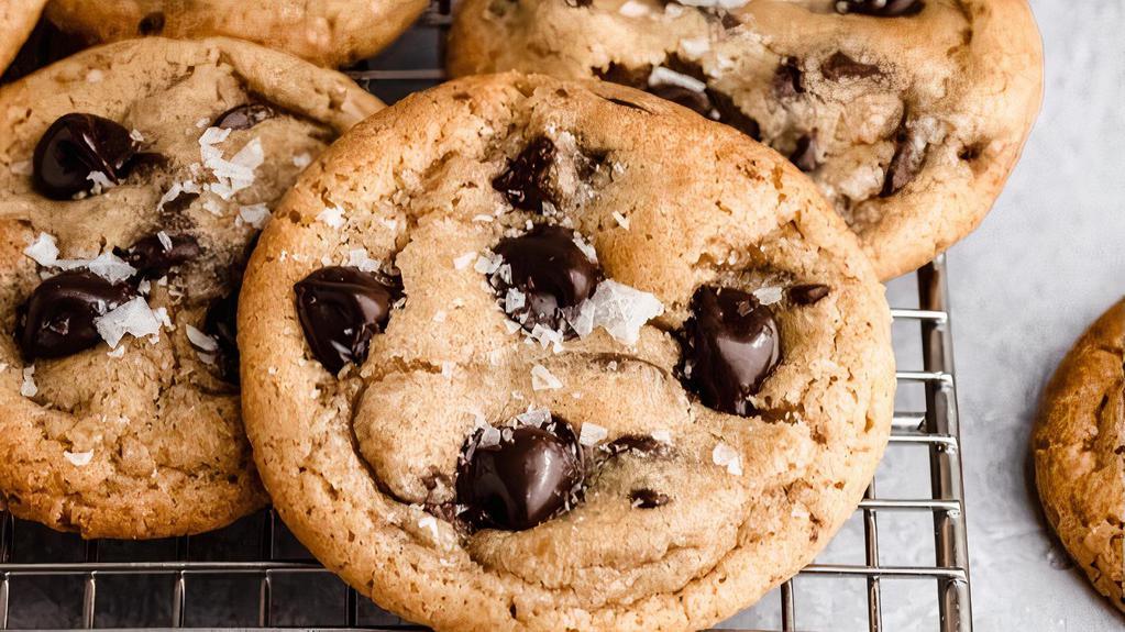 #1 Chocolate Chip · A chocolate chip cookie that has a sweet, crunchy, crumbly, buttery bite with a pop of handcrafted dough that just lingers in every bite to satisfy your sweet tooth cravings.