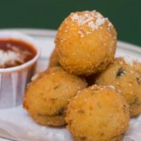 Risotto Balls · With choice of dipping sauce.