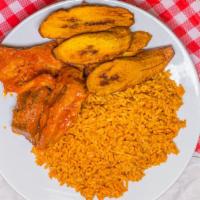 Jollof Rice With Meat / Fish & Plantain · Jollof rice or Jollof is a one-pot rice dish popular in many West African countries such as ...