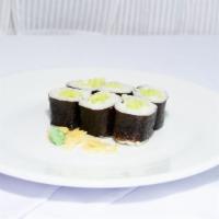 Cucumber Roll (6Pcs) · Seaweed, sushi rice with vinegar, sesame seeds, and cucumber.