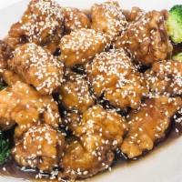 Sesame Chicken · Hot and spicy. (Can be altered to your taste.)