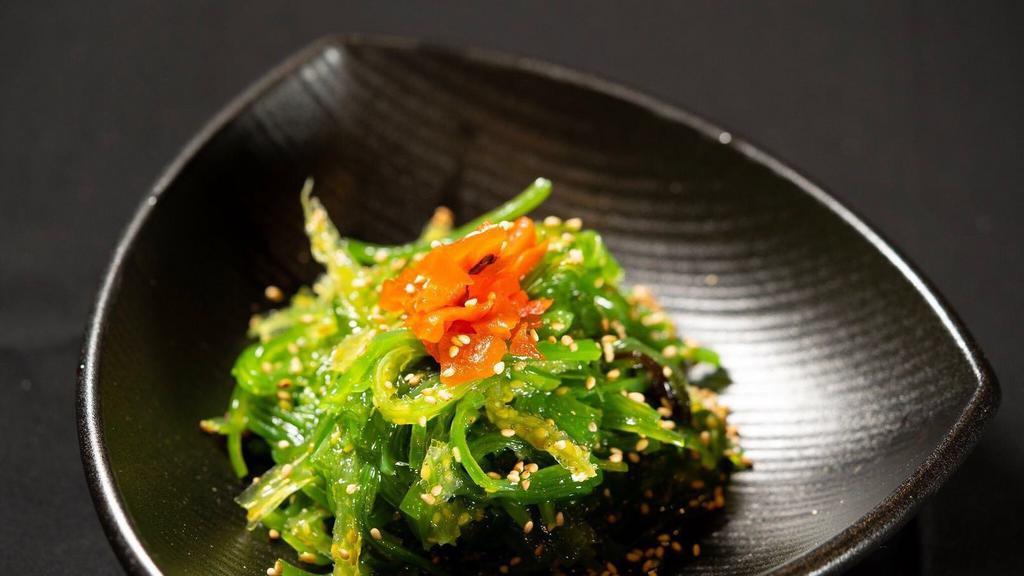 Seaweed Salad · Marinated seaweed tossed with roasted sesame seed.