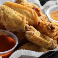 Jumbo Wings · Jumbo  wings with our homemade breading Try our Sofie's sauce. (Sauce on the side)