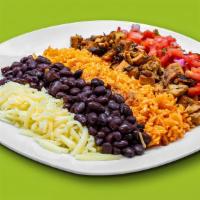 Bowl · Rice, beans, cheese, and pico.