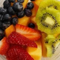 Fruit Salad · Kiwi, Cantaloupe, Mango, Pineapple, Strawberry, Blueberries