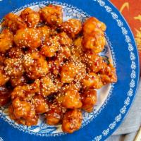 Sesame Chicken · With pork fried rice or white rice: comes with one of the following appetizers: spring roll,...