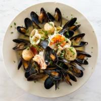 Pescatore  · Sautéed shrimp, scallops, clams, calamari & mussels in our marinara sauce or white wine sauce.