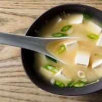 Miso Soup · tofu, scallion, wakame.