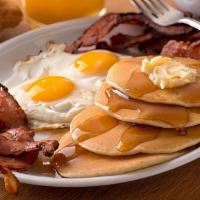 Breakfast Platter · Platter option: pancake (two pieces), french toast (four pieces), home fries, hash brown (th...