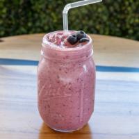 Berry Blast Smoothie · Blackberry, blueberry, raspberry, strawberry & banana with organic agave and almond milk.