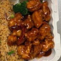 Combo General Tso'S Chicken · Spicy. with fried rice and egg roll.