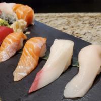 Sushi Dinner · Six pieces sushi, rainbow roll.

Consuming raw or undercooked meats, poultry, shellfish or e...