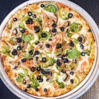 Veggie Pizza (Large)  · Made for the vegetarian in you, mushrooms, tomatoes, green peppers, onions, and olives.
