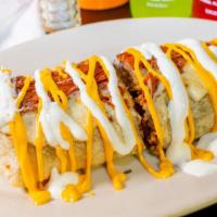 Supreme Burrito · Burrito with your choice of meat filled with lettuce, tomato, cheese, sour cream, avocado, j...