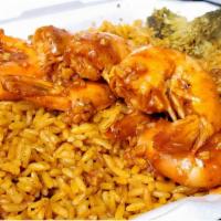 Shrimp Fried Rice · 6 pieces of sautéed pick & peel shrimps(contains garlic)
