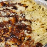 Jerk Chicken Alfredo · Chopped grilled chicken breast drizzled with house special jerk-bbq sauce