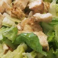 Chicken Caesar Salad · Chicken romaine croutons cucumbersand parmesan.
