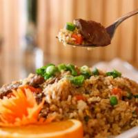 Fried Rice · Gluten free. Ask for 'no soy sauce'. Fried rice with your choice of beef, chicken or pork