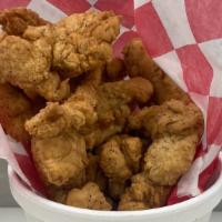 Chicken Tenders  · Organic boneless chicken tenders, battered & fried to order. Choice of sauce: honey mustard,...