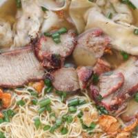 Mi Hoanh Thanh Xa Xiu · Wonton & Roasted BBQ Pork Noodle Soup