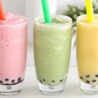 Boba Smoothies · Strawberry, Mango, Green Tea, Taro, or Coffee
