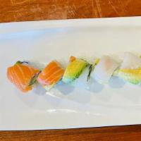 Rainbow Roll · California roll topped with assortment of fresh fish