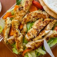 Chicken Kabob Salad · With feta cheese
