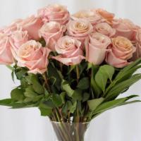 Long Stemmed Light Pink Roses · In a vase or delicately wrapped.