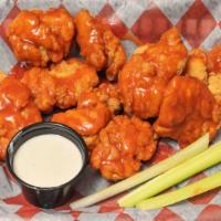 Boneless Wings · Boneless Chicken Wings served with your choice of sauce