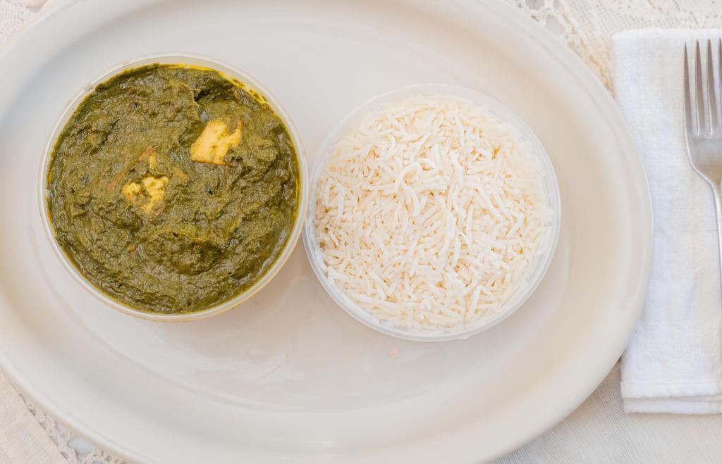Palak Paneer · Vegetarian. Paneer cubes in creamed spinach, and fresh spices.