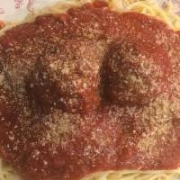 Pasta With Sauce And Meatballs · 