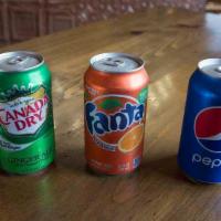 Soda · Regular Coke, Diet Coke, Fanta orange, Ginger-ale,