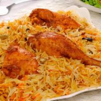 Chicken Biryani · Non-veg. Mix with chicken and rice and salad.