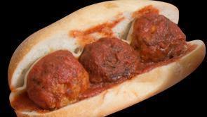Meatball & Cheese (Super 6) · 720 cal. 

Locally sourced Botto’s meatballs, tomato sauce, with cheese, on a Super 6 roll.