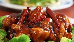 Kung Pao Chicken · Mild spicy. Chicken cubes, peanut, celery, carrot, pepper, spicy sichuan sauce.