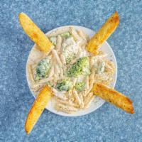 Chicken Broccoli Alfredo · Sauteed chicken and broccoli florets, tossed in our delicious creamy alfredo sauce with penn...