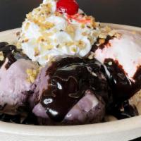 Ice Cream Sundae · The classic and beloved ice cream sundae, featuring 2 or 3 scoops of ice cream  topped with ...