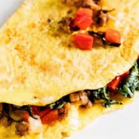 Lolly Bomb · Three egg omelette with everything.