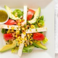 Tio'S Chef Salad · Your choice of meat, chopped romaine lettuce with avocado, tomatoes, corn, pico de gallo and...