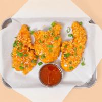 General Tso'S Tenders · Three crispy fried chicken tenders smothered in our tangy General Tso's sauce with sesame se...