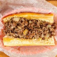 Cheese Steak (Whole) · Beef, sliced provolone, and fried onions. Please note: no ingredients can be ordered on the ...