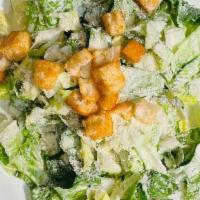 Classic Caesar Salad · Chopped Romaine, Caesar Dressing, Parmesan, Garlic-Focaccia Croutons
