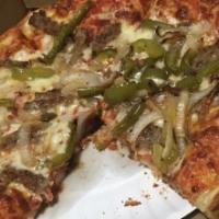 Special Gyro Pizza · Onions and peppers.
