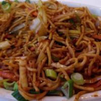 Hakka Noodles
 · Noodles in Hakka style veg, egg, chicken, shrimp, traditional, Hakka style, Chinese noodle p...