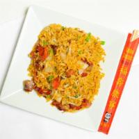 Basil Fried Rice · Stir-fried Thai sweet basil, chili peppers, bell peppers and onions in a spicy garlic sauce....