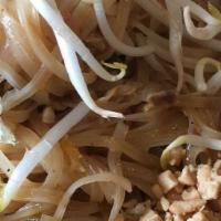 #31. Pad Thai Noodles · Thai rice noodles pan fried with egg, bean sprouts, scallions, ground peanuts and pad Thai s...