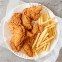 6 Pcs Chicken Fingers With Fries & 12 Oz. Soda · 